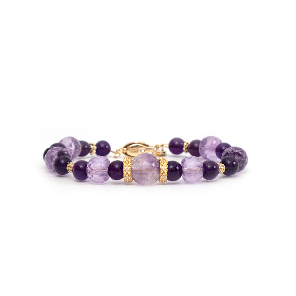Lemurea Celestial Promise Natrual Purple Super 7 and Amethyst Bracelet