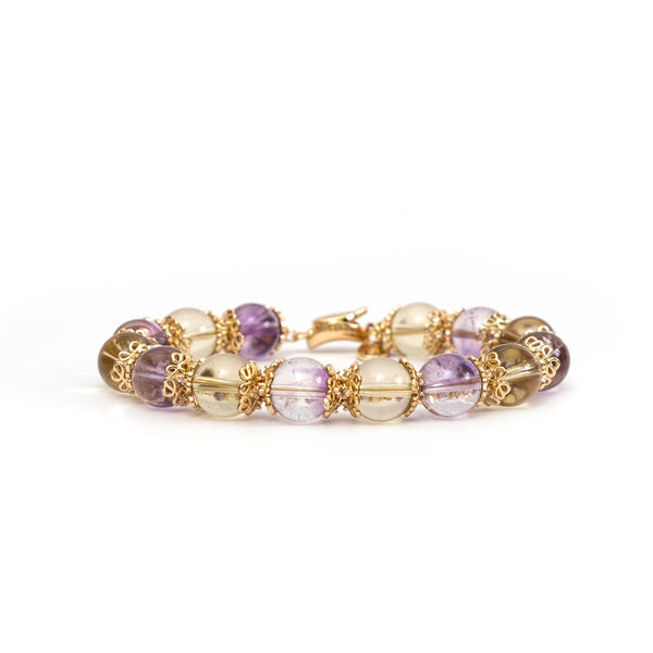 Lemurea Violet Solaris Natrual Purple Super 7 and Citrine Bracelet