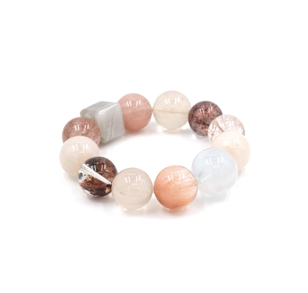 Lemurea Winter Bunny Reverie Blue Rabbit Hair, Pink Rabbit Hair, White Rabbit Hair & Pink Garden Phantom