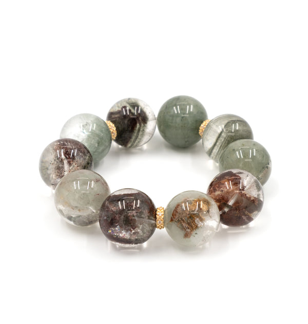 Lemurea Monet's Enchantment Monet's Garden Red-Green Phantom Quartz