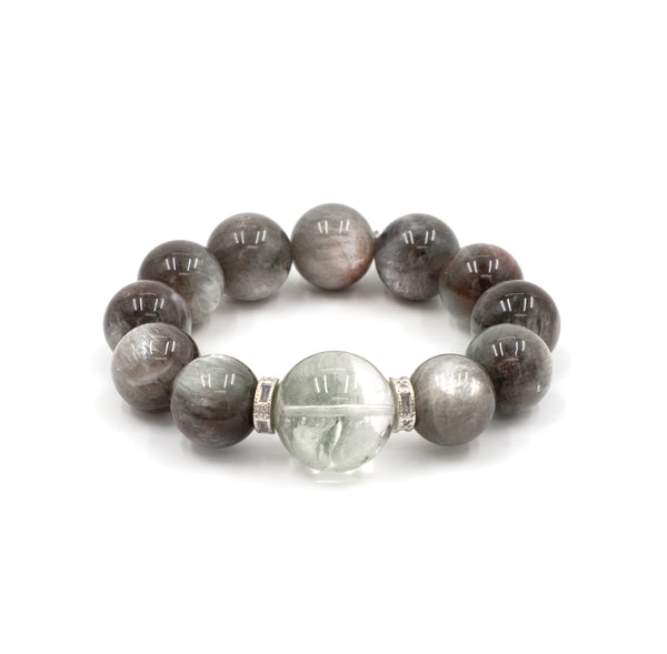 Lemurea Infinite Radiance Green Star Phantom Quartz & Layered Green Phantom Quartz