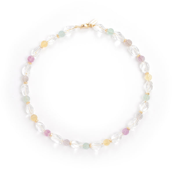 Lemurea Summer Clear Quartz and Mixed Color Fluorite