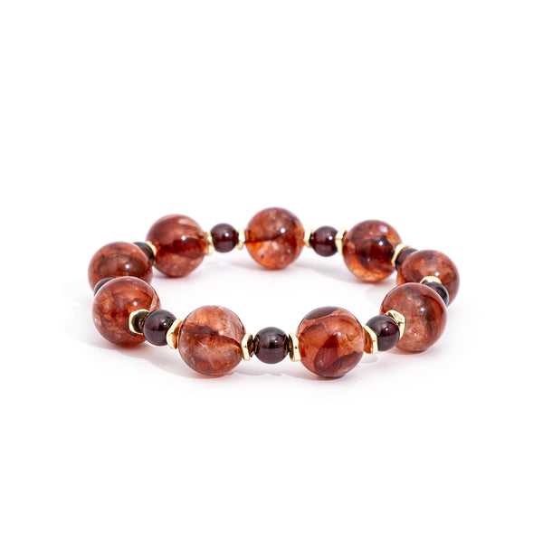 Lemurea January Birthstone Gift Box– Garnet with Red Hematoid Quartz