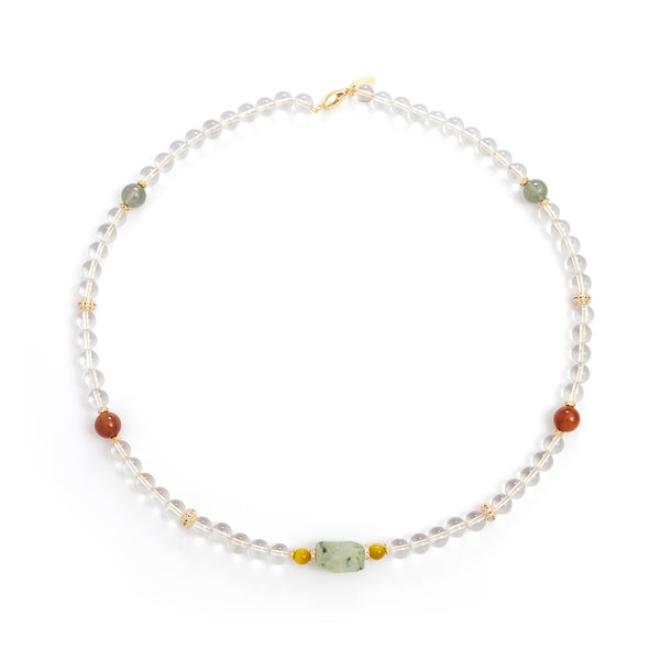 Lemurea Clear Quartz and Mixed Crystal Necklace
